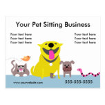 Pet Sitter's Promotional Postcard - blue Pet Sitter's Promotional Postcard - blue