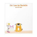 Pet Sitter&#39;s Services Notepad at Zazzle