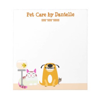 Pet Sitter's Services Notepad by PetProDesigns at Zazzle