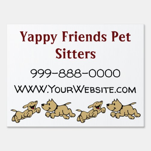 Pet Sitters Yard Sign