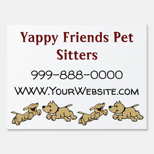 Pet Sitters Yard Sign (Front)
