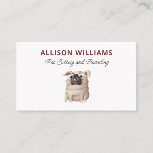 Pet Sitting and Boarding Business Card