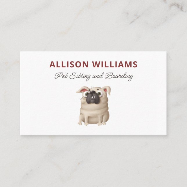 Pet Sitting and Boarding Business Card (Front)