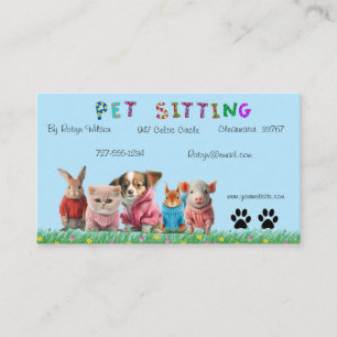 Pet Sitting Announcement Cards