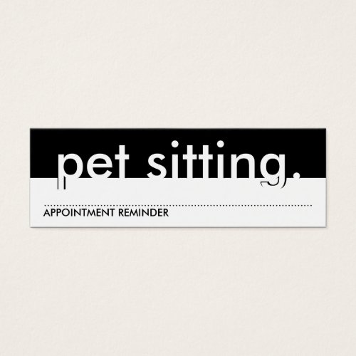 pet sitting appointment card
