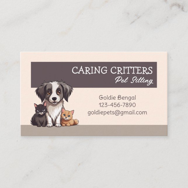 Pet Sitting Business Card (Front)