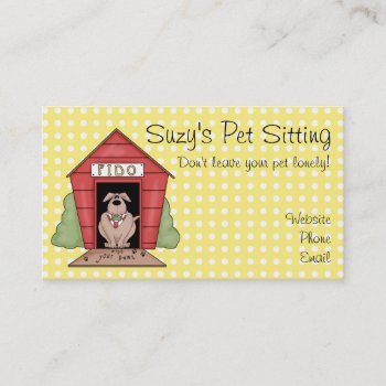 Pet Sitting Business Cards by DoggieAvenue at Zazzle