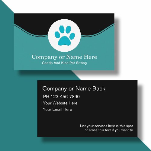 Pet Sitting Business Cards