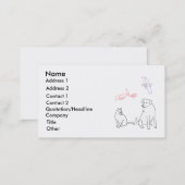 Pet Sitting Business Cards, Dog Cat Bird Fish Business Card (Front/Back)