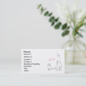Pet Sitting Business Cards, Dog Cat Bird Fish Business Card (Standing Front)
