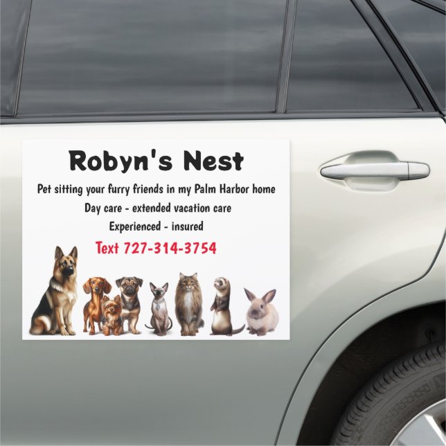 Pet Sitting  Car Magnet (In Situ)