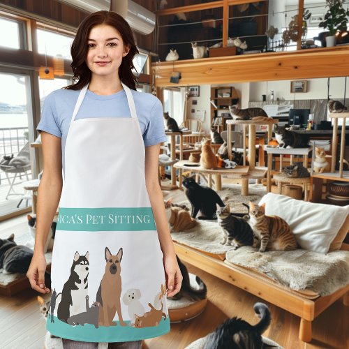 Pet Sitting Cat Care Dog Grooming Personalized Apron