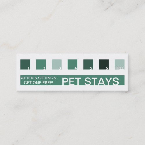 PET SITTING customer appreciation mod squares Loyalty Card