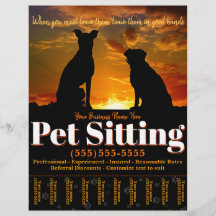 Pet Sitting Customizable Advertising Flyer