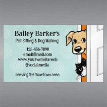 Pet Sitting Cute Peeking Dog and Cat Animal Care