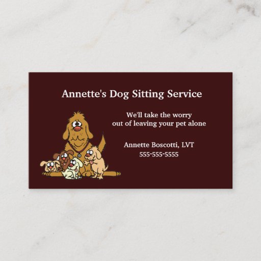 Customizable Pet Sitting Dog Babysitter Business Card Template