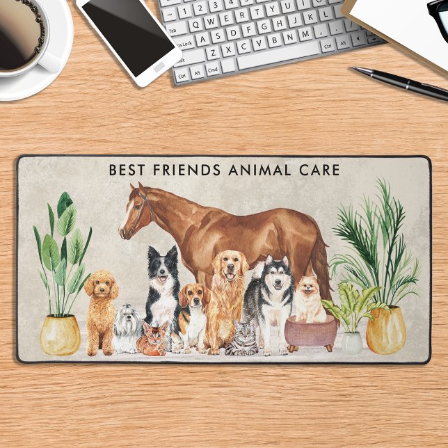Pet Sitting Dog Cat Horse Elegant Animals Desk Mat (Creator Uploaded)