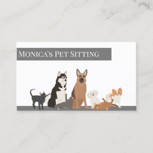 Pet Sitting Dog Cat Training Grooming Daycare Business Card