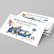 Pet Sitting Dog Cat Training Watercolor Pets Horse Business Card at Zazzle