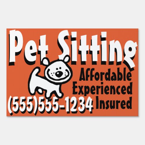 Pet Sitting Dog Training Customizable Advertising Sign