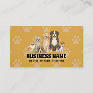 Pet Sitting Dog Walker  Business Card