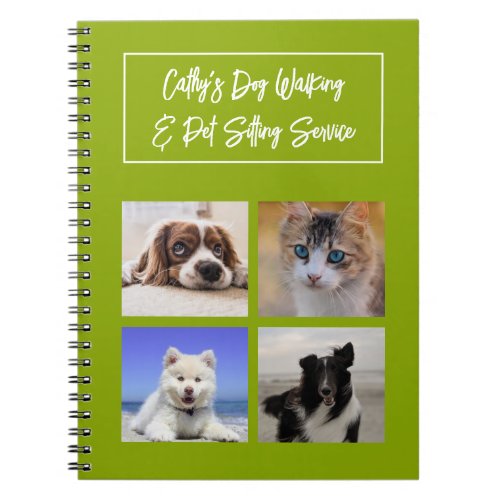 Pet Sitting Dog Walker Caregiver Notebook