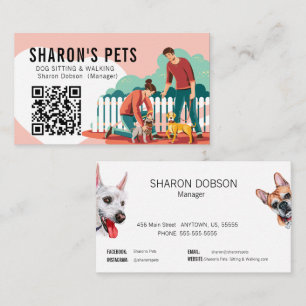 Pet sitting & dog walking Business Card
