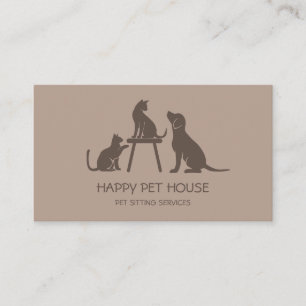 Pet Sitting Dog Walking Cat Veterinarian Business Business Card