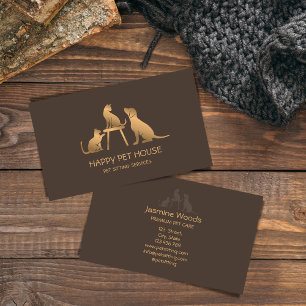 Pet Sitting Dog Walking Cat Veterinarian  Business Card
