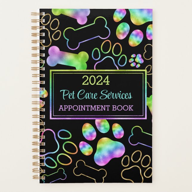 Pet Sitting, Dog Walking, Grooming Appointment  Planner (Front)