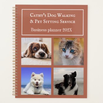 Pet Sitting Dog Walking Service Personalized Photo Planner by millhill at Zazzle