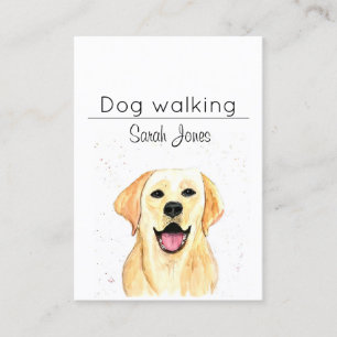 Pet Sitting Dog Walking Sitter Watercolor Business Card