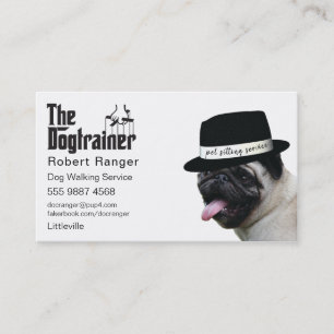Pet Sitting 🐾 Dogfather Dog Walker Trustworthy  Business Card