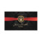 Pet Sitting Elegant Red Ribbon Gold Paw Damask