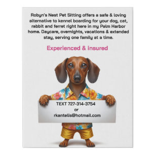 Pet Sitting Faux Canvas Print