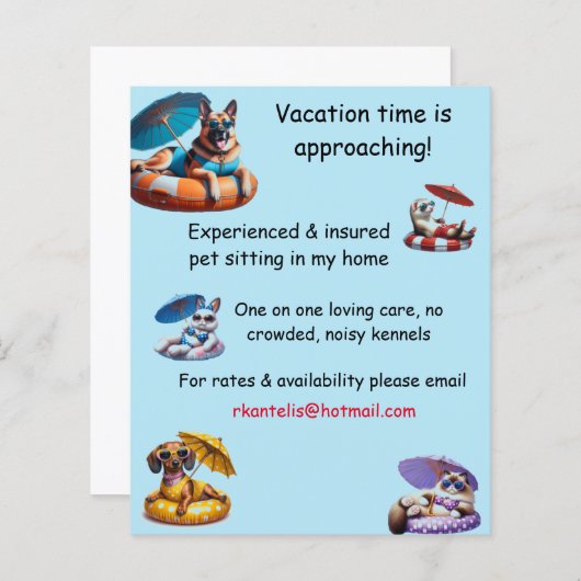 Pet Sitting Flyer (Front/Back)
