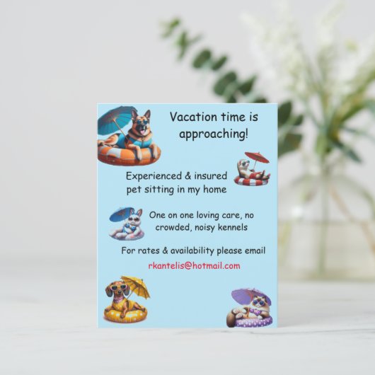 Pet Sitting Flyer (Standing Front)