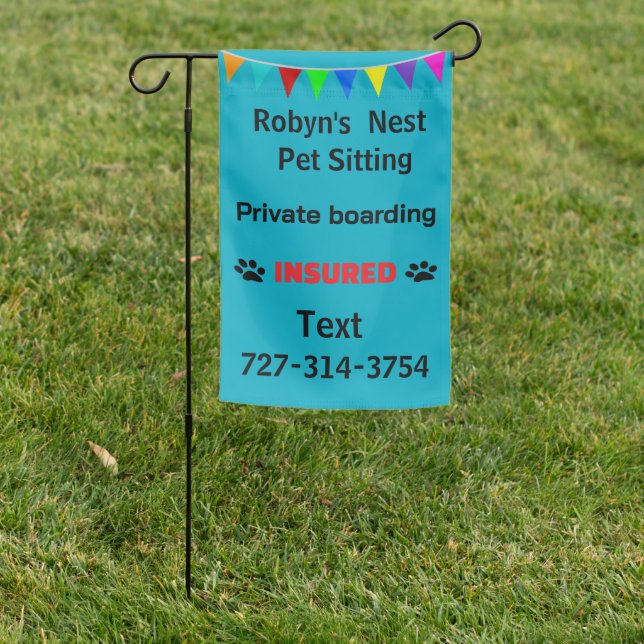 Pet Sitting  Garden Flag (In SItu)