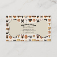 Pet Sitting, Grooming and Services Business Card