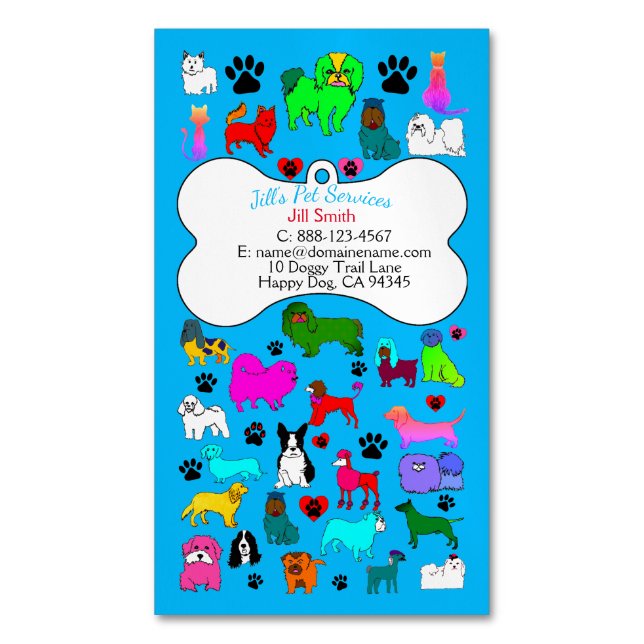 Pet Sitting, Grooming & Veterinary Services Magnet (Front Vertical)