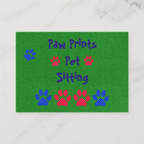 Pet Sitting Pet Care Themed Business Card