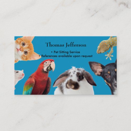 Pet Sitting Service  Business Card