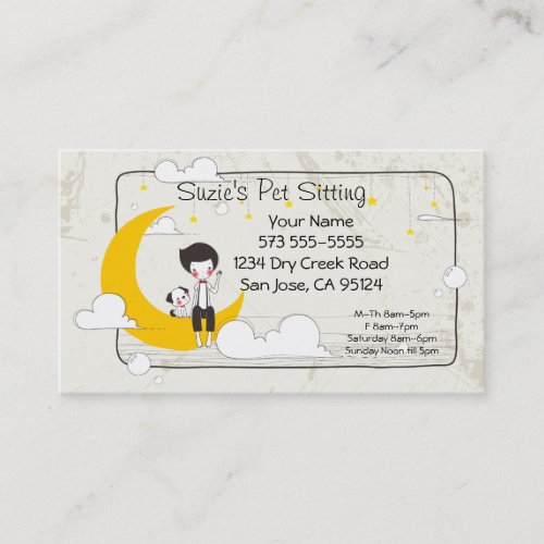 Pet Sitting Service Business Card