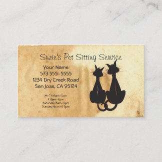 Pet Sitting Service Business Card