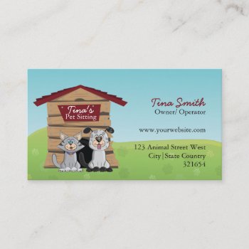 Pet Sitting Service Business Card by chandraws at Zazzle
