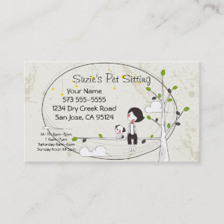 Pet Sitting Service Business Card