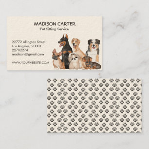 Pet Sitting Service Business Card