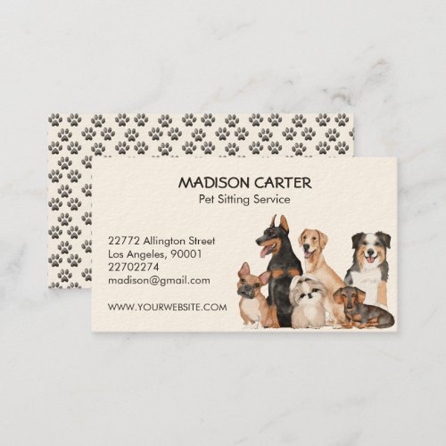 Pet Sitting Service  Business Card