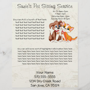 Pet Sitting Service Business Flyer