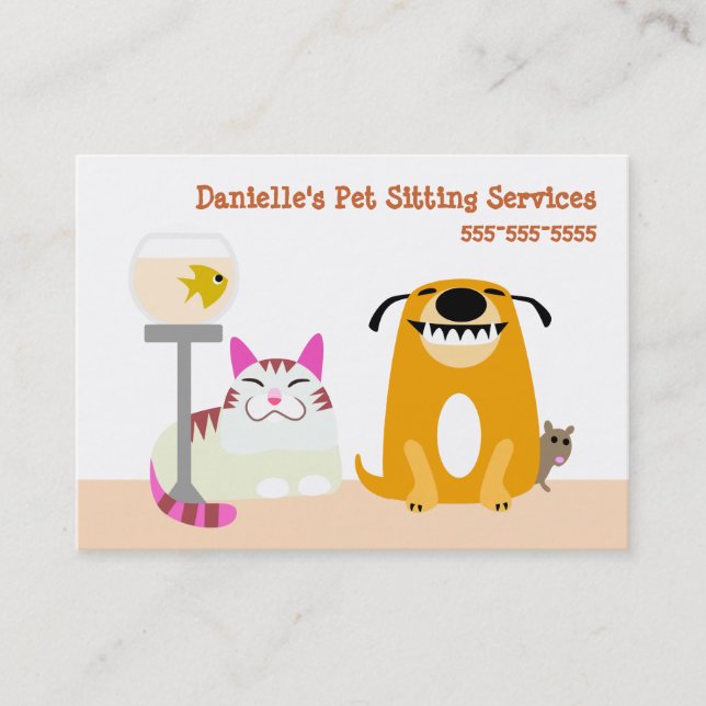 Pet Sitting Services Business Card (Front)